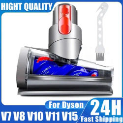 Mini Motorized Brush Head for Dyson V7 V8 V10 V11 V15 Vacuum Cleaner, Pet Hair Cleaning Tool, for Carpeted Stairs,Couch Cushions