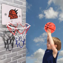 Mini Basketball Hoop Indoor Basketball Basket Kids Smooth Ball Basketball 1 Ball 1 Inflatable Pump Funny Game Toy Basketball Boy
