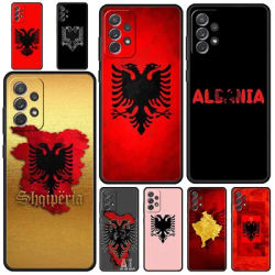 Phone Case For Samsung Galaxy A15 A13 A51 A71 A41 A31 A21S A03S A05 A12 A32 A52 A23 A25 A33 A53 A73 5G Cover Albania flag