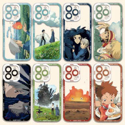 M-Moving Phone Case For iPhone 16 15 14 13 12 11 Mini Pro Max X XR XSMax 7 8 Plus SE20 H-Howl's