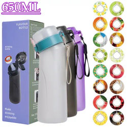 Flavored Water Bottle 650ml Sports Alr Up Drinking Bottle Fruit Fragrance Pods Water Cup for Outdoor Camping Fitness Fashion