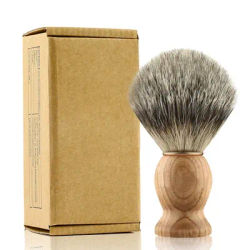 Shaving Brush Knot 22mm, Handmade Wood Handle Pure Badger Hair Brush for Men Traditional Wet Shaving for Men Shave Gift