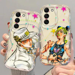 Anime JoJo Bizarre Adventure Cover For S21 S23 S24 Ultra Plus FE A55 A35 A25 A05S A54 A53 A52 A33 A32 Wave Oil Phone Case