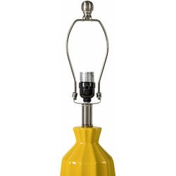 Schlettau 24"H x 13"W x 13"D Modern Yellow/White/Metallic Silver/Metallic - Nickel/Translucent Table Lamp - Boutique Rugs