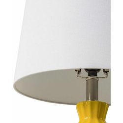 Schlettau 24"H x 13"W x 13"D Modern Yellow/White/Metallic Silver/Metallic - Nickel/Translucent Table Lamp - Boutique Rugs