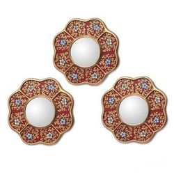 'New Spring' (set of 3) - Set of 3 Collectible Reverse Painted Glass Mirrors
