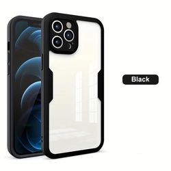 TEMU Phone Protective Full Body Front + Back Transparent Protective Case Suitable For Iphone 13 14 11 12 Pro Max 15 Plus Luxury Bumper Shockproof Back Cover