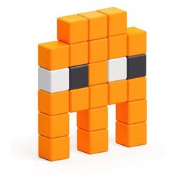 Ukidz PIXIO Mini Monster Ghost - 24 Magnetic Blocks in 3 Colors