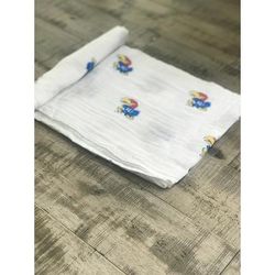 Three Little Anchors College Swaddle Blanket - Kansas Jayhawks