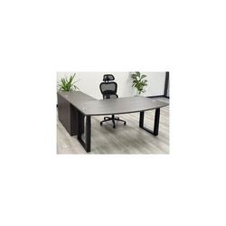 Sophisticate Electric Lift L-Shaped Bow Front Desk - See Other Sizes