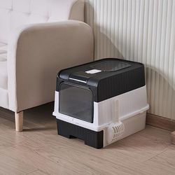 TEMU Large Fully Cat Box & Deodorant Features, - Rectangular Plastic