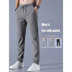 Men's Running Pants Sportswear Jogging Sweatpants Quick Dry Thin Tracksuit Elastic Gym Fitness Trousers Training Sport Pants Men