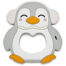 Loulou Lollipop Silicone Teether - Peguin/Grey