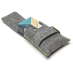 Tegu Pocket Pouch Prism 6 Piece Magnetic Blocks - Blues