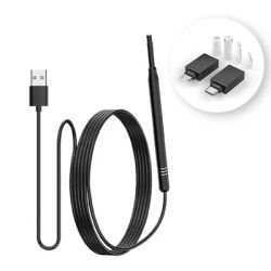 Ear Cleaning Endoscope Camera 3in1 Micro USB Type-c 5.5MM USB C Visual Ear Sticks Ear Pick Ear Spoon 6LEDs for Android Phones PC