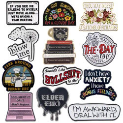 Quotation Phrase Word Enamel Pin Brooches For Women Lapel Pins Badge on Backpack Costume Accessories Fashion Jewelry Gifts