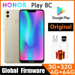 HONOR Play 8C Smartphone Global Firmware CPU Qualcomm Snapdragon 632 Rear camera 13MP 6.26 inches 4000 mAh used phone