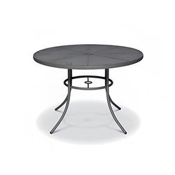 Wabash Valley SU2G38P 48" Round Sullivan Outdoor Table - Steel, Textured Black