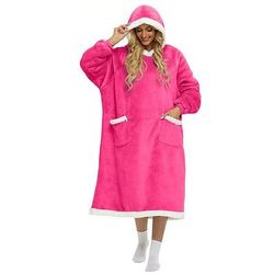 Per adulto Coperta oversize con cappuccio Coperta indossabile con tasca Tinta unica Pigiama a pagliaccetto Flanella Cosplay Per Uomini e donne Carnevale Pigiama a fantasia animaletto cartone animato