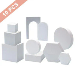 10pcs/Set Foam Geometric Cube Photography Backdrops Props Photo Background Decoration Still Life