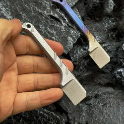 Multi-Function Mini Titanium Crowbar Pry Bar Screwdriver tool Keychain EDC TOOL