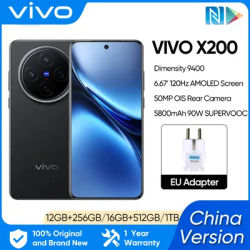 China Version VIVO X200 Mobile Phone 6.67" AMOLED 120HZ Screen 50.0MP Camera 5800mAh 90W Charger Dimensity 9400 OTA Update