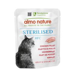 6x50g Chicken Fillet Sterilised HFC Almo Nature Wet Cat Food