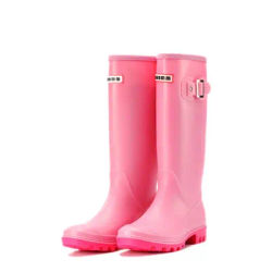 Bottes de pluie antidérapantes pour femmes, chaussures hautes, imperméables, Tube Long en caoutchouc, à la mode