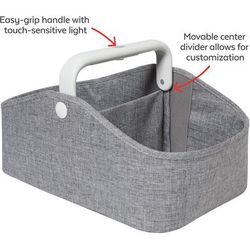 Skip Hop Nursery Style Light-Up Diaper Caddy - Grey
