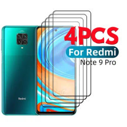 4/3/2/1PCS Full Cover Glass For Redmi Note 9 Pro Glass Xiaomi Redmi Note 9 Pro Glass 9H Full Screen