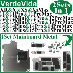 2Set Inner Metal LCD Battery Cover Plate with Screws For iPhone 11 12 13 Pro Max 14 15 Plus