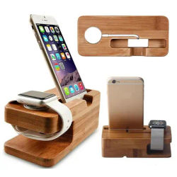 Dock Station di ricarica in legno per supporto per telefono cellulare supporto per caricabatterie in