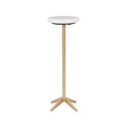 Ella Drink Side Table Accent Tables (Including End Tables) by Linon Home Décor in White Gold