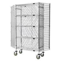 Quantum Food Service M1448-69BWSEC 74"H Commercial Wine Rack w/ () Bottle Capacity, Chrome, Silver