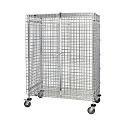 Quantum Food Service M2136-69SEC 36" Mobile Security Cage, 21"D, Silver