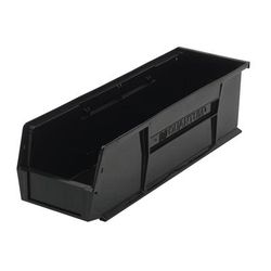Quantum Food Service QUS238BR Stack & Hang Shelf Bin - 18" x 5 1/2", Black