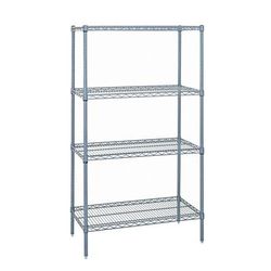 Quantum Food Service WR63-1860GY 60" NSF 4-Tier Epoxy Coated Wire Shelf Kit - 18"W, 63"H, Gray