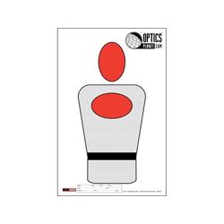 OpticsPlanet Exclusive EZ2C Targets Style 8 Orange and Black Ink on High Quality White Paper 40 Pack EZ2CS008
