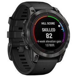 Garmin Fenix 7 Pro GPS Smartwatch - Carbon Gray DLC Titanium with Black 47mm