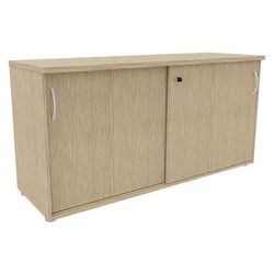 Armoire 2 Portes Coulissantes 163x72 Cm Chêne Fil - Buronomic