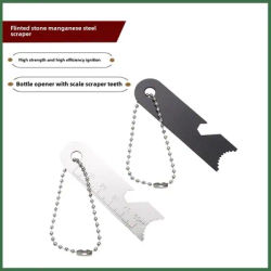 2pcs Outdoor Flint Scraper Multi-function Rulers Starter Lighter Outdoor Camping Accessories Outdoor Survival Camping Tool