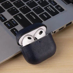 Leather Case For AirPods 4 Business Style Earphone Cases For Apple AirPods 4 4th Generation 2024 Cover Headset Shell With Hook