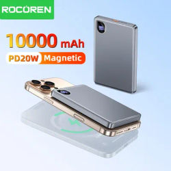 Rocoren 10000mAh Magnetic PowerBank Fast Charging 5000mAh Power Bank Portable Wireless Charger