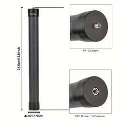 TEMU 1pc Minifocus Carbon Fiber Extendable Monopod Gimbal Handle, 1/4 Inch Universal Mount, Compatible With Dji Rs3 Rs4 , Dslr Handheld Stick For Stand-mounted Installation