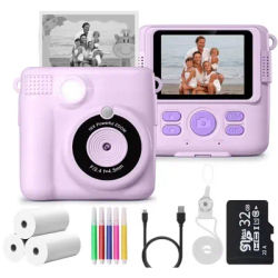 Instant Print Camera for Kids Mini Polaroid Camera Thermal Print Instant Photography Gift for Children Birthday Gift for Kids