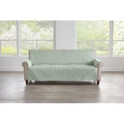 Herringbone Sofa Protector by BrylaneHome in Seafoam