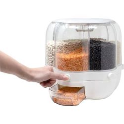 Pantry Dispenser with 6 Compartments by Gourmet Home Products in White