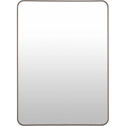 Sustinente 41"H x 30"W x 1"D Modern Dark Brown Accent Mirror - Boutique Rugs