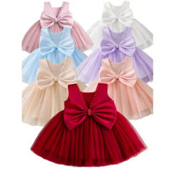 Pageant en gros mignon belle mode robe de bal fantaisie robes florales décontractées fleur bébé
