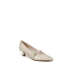 Wide Width Women's Madelyn Mary Jane Heel by LifeStride in Almond Milk Leather (Size 8 1/2 W)